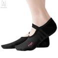 thumbnail image 2 of GustaveDesign 3 Pairs Non Slip Yoga Socks for Women, Anti-Skid Full Toe Socks with Grips & Straps for Ballet Pilates Barre Dance Workout Fitness Indoor (Black), 2 of 8