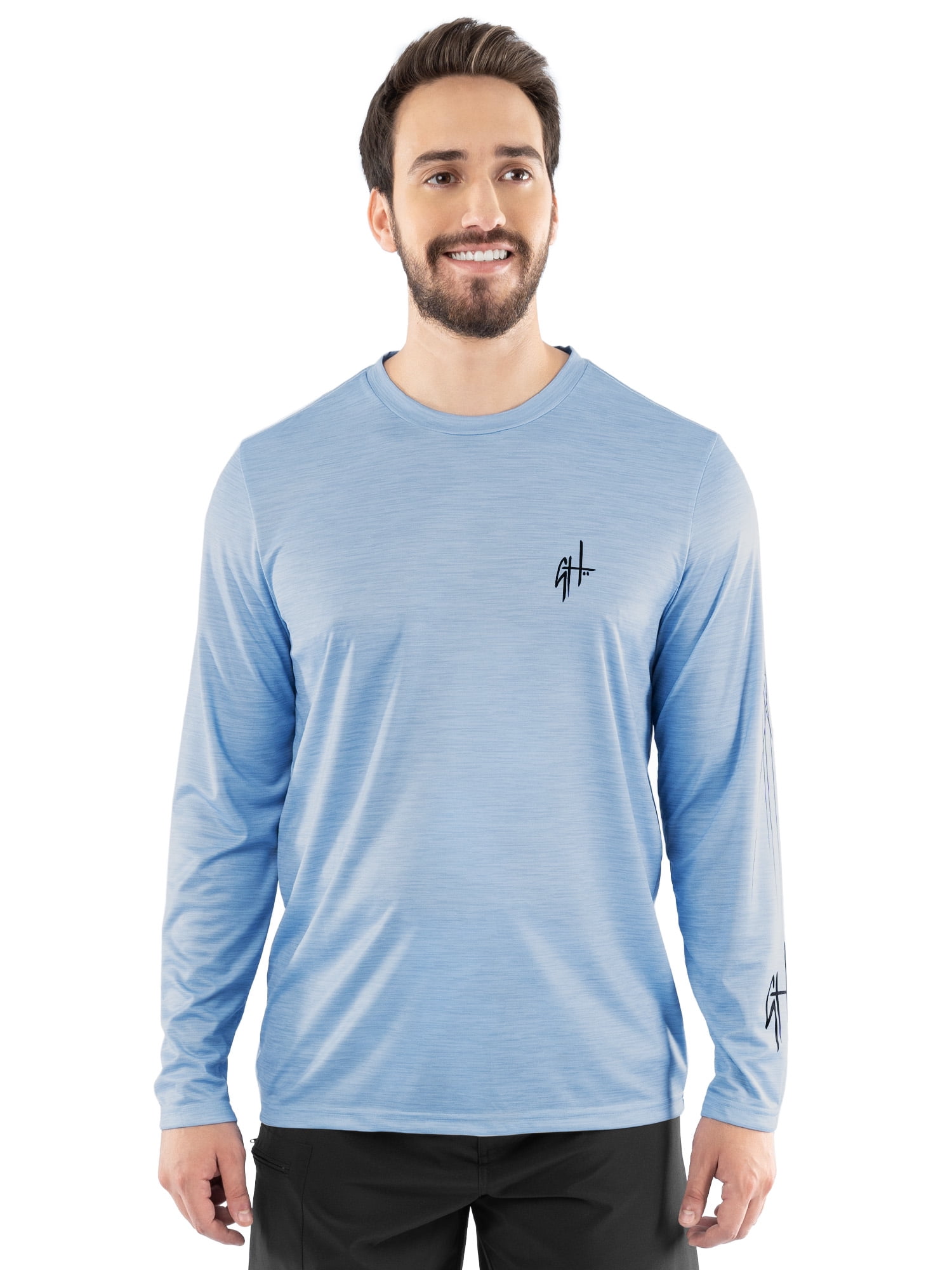 GH BY GUY HARVEY Men's Performance Long Sleeve Fishing Shirt, Sizes:S-3XL