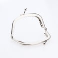 thumbnail image 3 of Dia.8.5cm 3.1 Pulgadas Retro Medio Monedero de Metal Hueco Marco Monedero Bolsa Beso Cierre Cerradura Artesanía DIY Plata gris Baoblaze Marco del bolso, 3 of 4