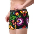 thumbnail image 5 of Salouo Traditional Floral Polish Print Men's Boxer Briefs,Breathable Underwear Elastic Waistband Briefs for Men -X-Large, 5 of 8