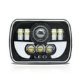 thumbnail image 1 of Luz de automoción 1 faro LED de 7 pulgadas de 7 x 6 o 5 x 7 pulgadas con luz alta/baja y DRL 180 W IP67 resistente al agua de repuesto para Jeep Wrangler YJ Cherokee XJ Comanche MJ Chevrolet GMC y más, 1 of 8