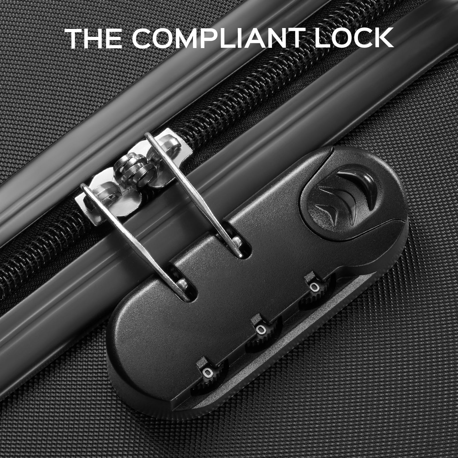 2 Piece Travel Luggage Sets (20"&28") Hardside Suitcase with 7PC Organizer Bags,Black