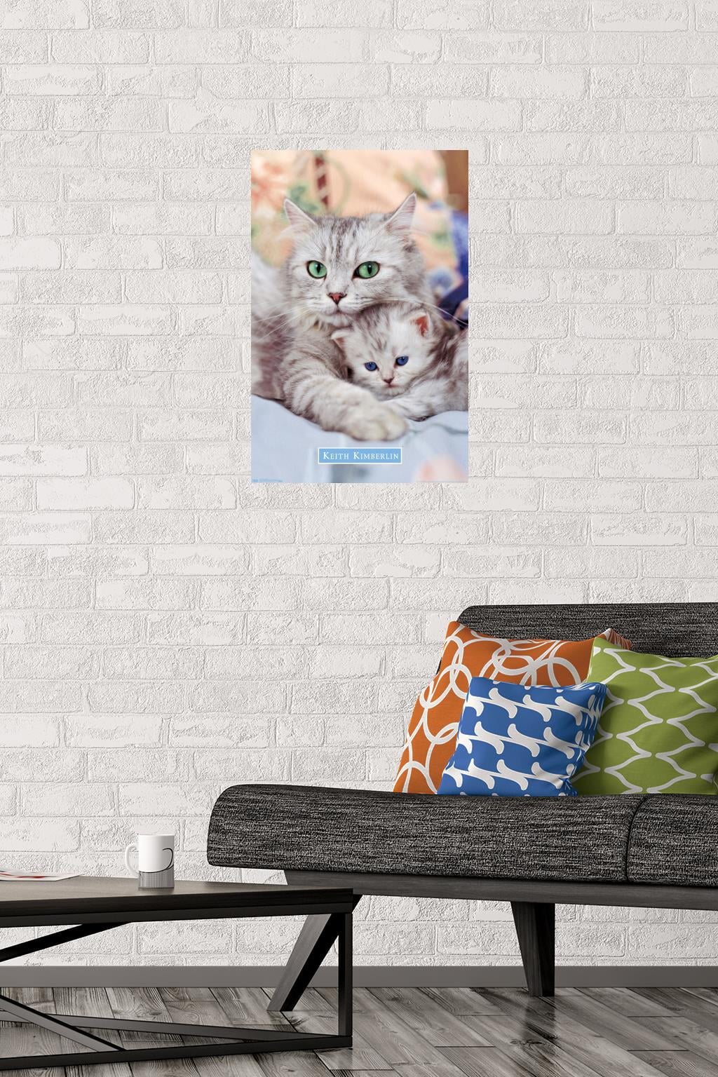 Keith Kimberlin - Momma and Kitten Wall Poster, 14.725" x 22.375"
