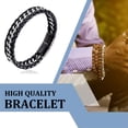 thumbnail image 3 of Qarigey de aleación para hombre, reemplazo desmontable portátil, cadena de muñeca de moda para niños, adorno de joyería, regalo de Ropa, zapatos y accesorios Miscelánea Negro Qarigey AP015050-02, 3 of 6
