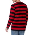 thumbnail image 3 of Men's striped neck long-sleeved T-shirt, basic casual top, 3 of 19