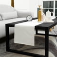 thumbnail image 5 of White Cotton Linen Table Runner 18 x 72 inch Pure White Solid Color Simple Minimalism Art Non-slip Rectangular Dining Table Decor for Wedding Party Holiday Dinner, 5 of 8