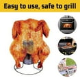 thumbnail image 5 of Shoreew Beer Can Chicken Holder Stand Stainless Steel Roast Chicken Rack Iron Beer Butt Chicken Stand Stable Safe Roaster Rack for Grill Oven, 5 of 6