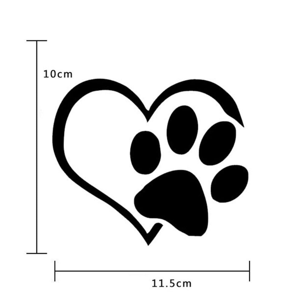 Details about   Pet Paw Print With Heart Dog Cat Decal Car Window Bumper Sticker S 