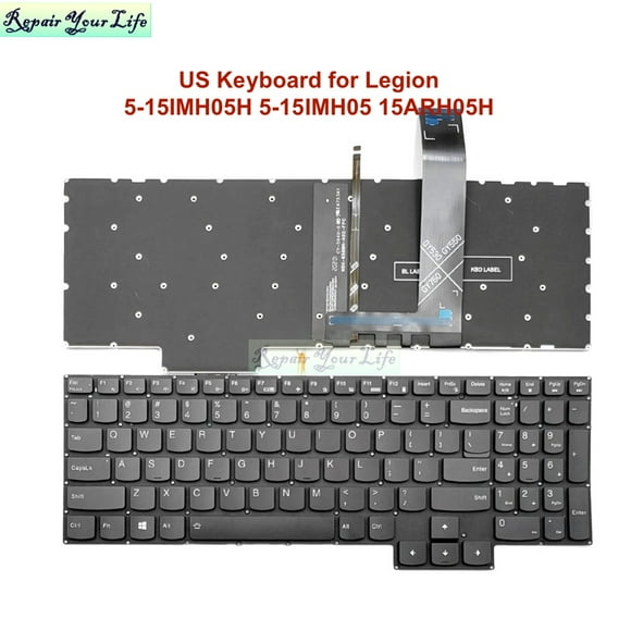 US UK PT-BR German Backlit Keyboard for Lenovo Legion 5-15IMH05H 5-15IMH05 15ARH05H 15ARH05 82B 5P-15IMH05 5P-15IMH05H Backlight US Backlit