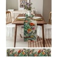 thumbnail image 4 of Table Runner 72 Inches Long for Kitchen Dining, Summer Botanical Dresser Scarf Farmhouse, Dining Table Decorations for Wedding/Parties, Tropical Plants Birds Farmhouse 14 x 72 In, 4 of 9