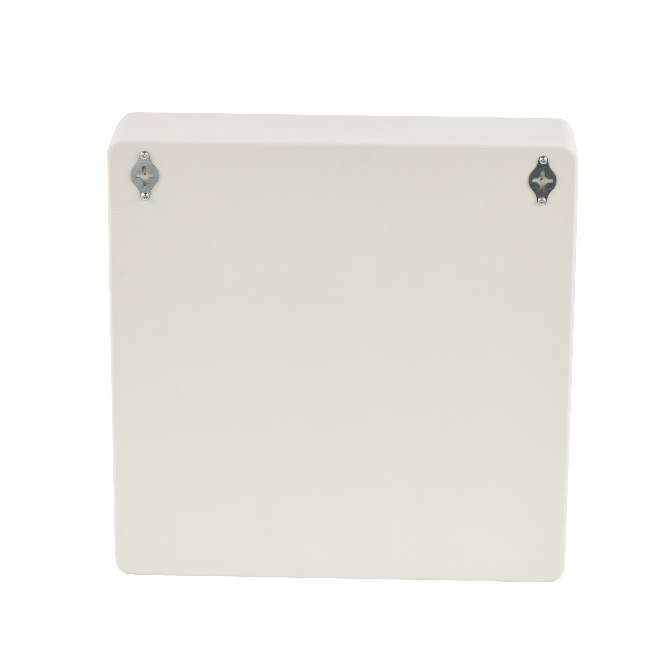 DecMode 19" x 5" 9-Tier Cream Geometric Wall Shelf with Abstract Block Shapes