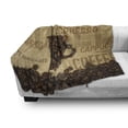 thumbnail image 3 of Coffee Soft Flannel Fleece Throw Blanket, Coffee Beans Shaped in Mug and Coffee Types Letterings Art Print, Cozy Plush for Indoor and Outdoor Use, 50" x 70", Dark Brown Pale Brown, by Ambesonne, 3 of 6