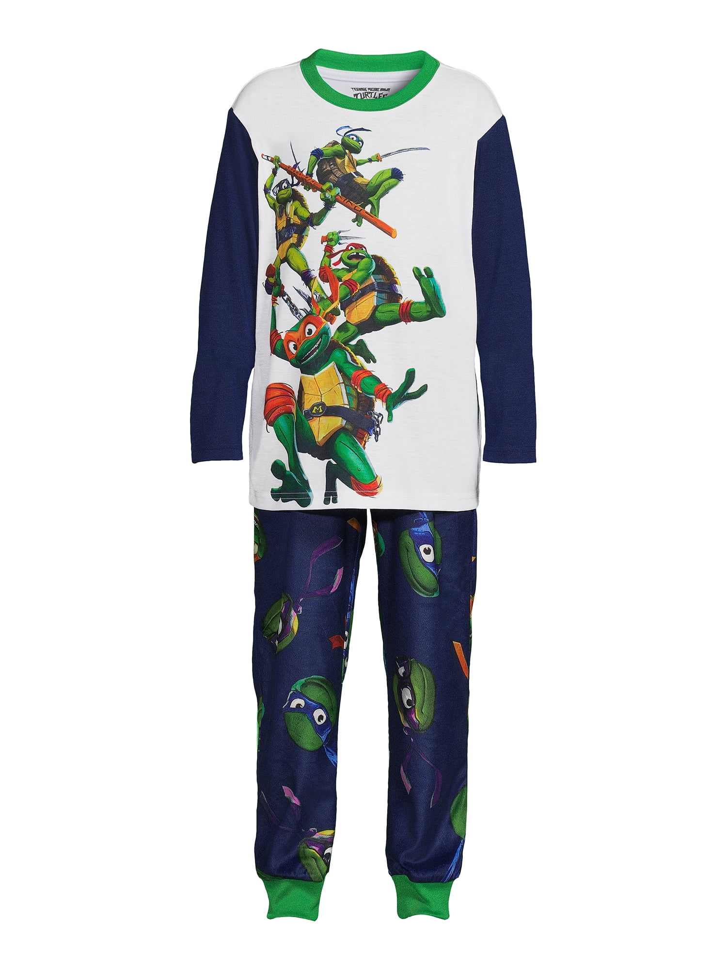 Mad Dogs 🐢 on X: Boys' Teenage Mutant Ninja Turtles 4pc Pajama Set -  Green   / X
