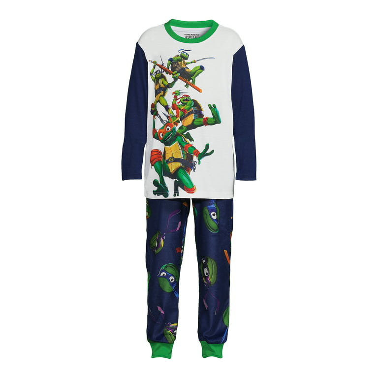 Cuddle Duds 4T Boys Ninja Turtle Long Sleeve And Pants Pajama Set