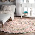 thumbnail image 3 of nuLOOM Tammara Hand Braided Area Rug, 3' x 5' Oval, Ivory, 3 of 4