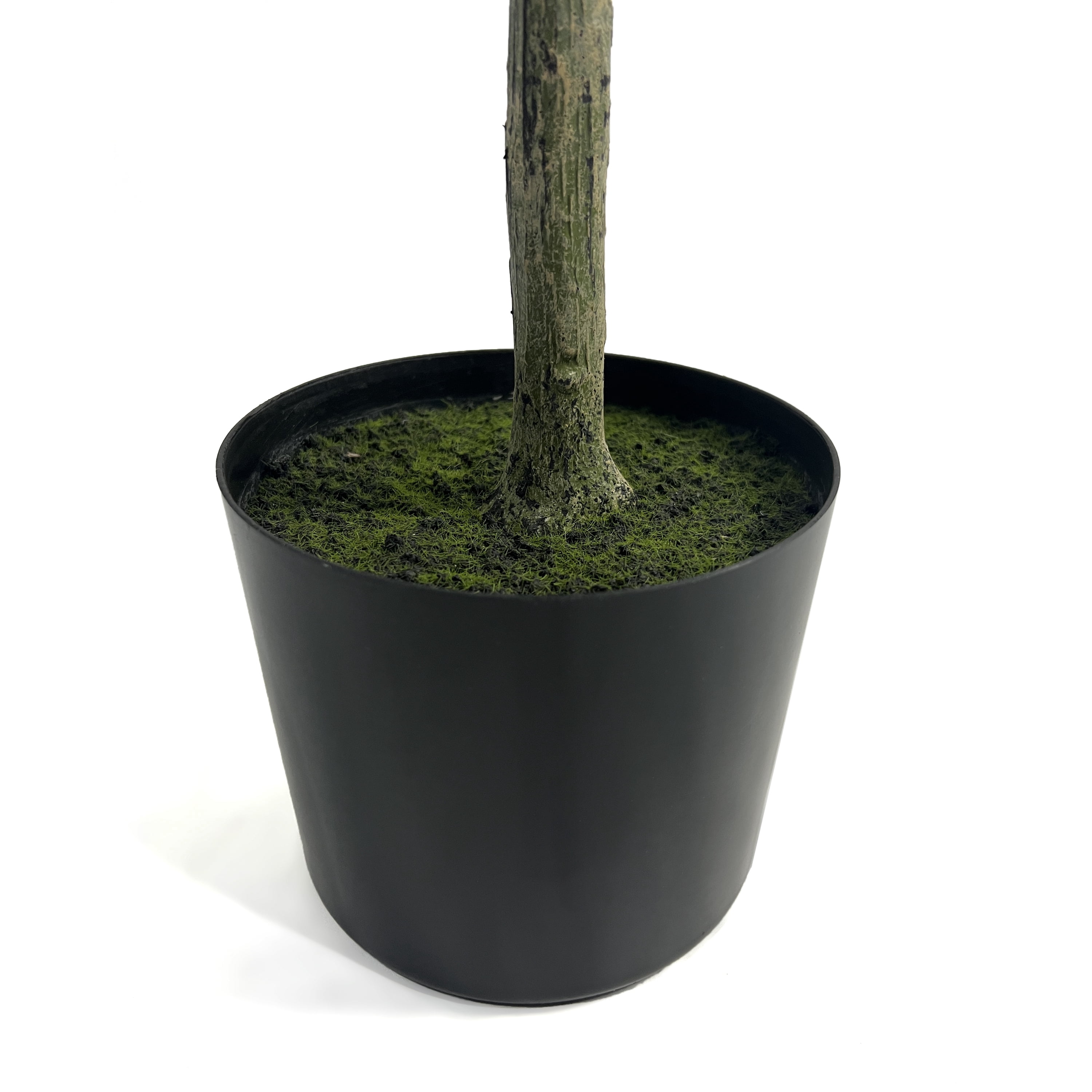 Euroco 4.9FT Artificial Olive Tree, 59" Tall Fake Potted Olive Silk Tree with Pot & Natural Trunk for Home Office Living Room Decor Indoor