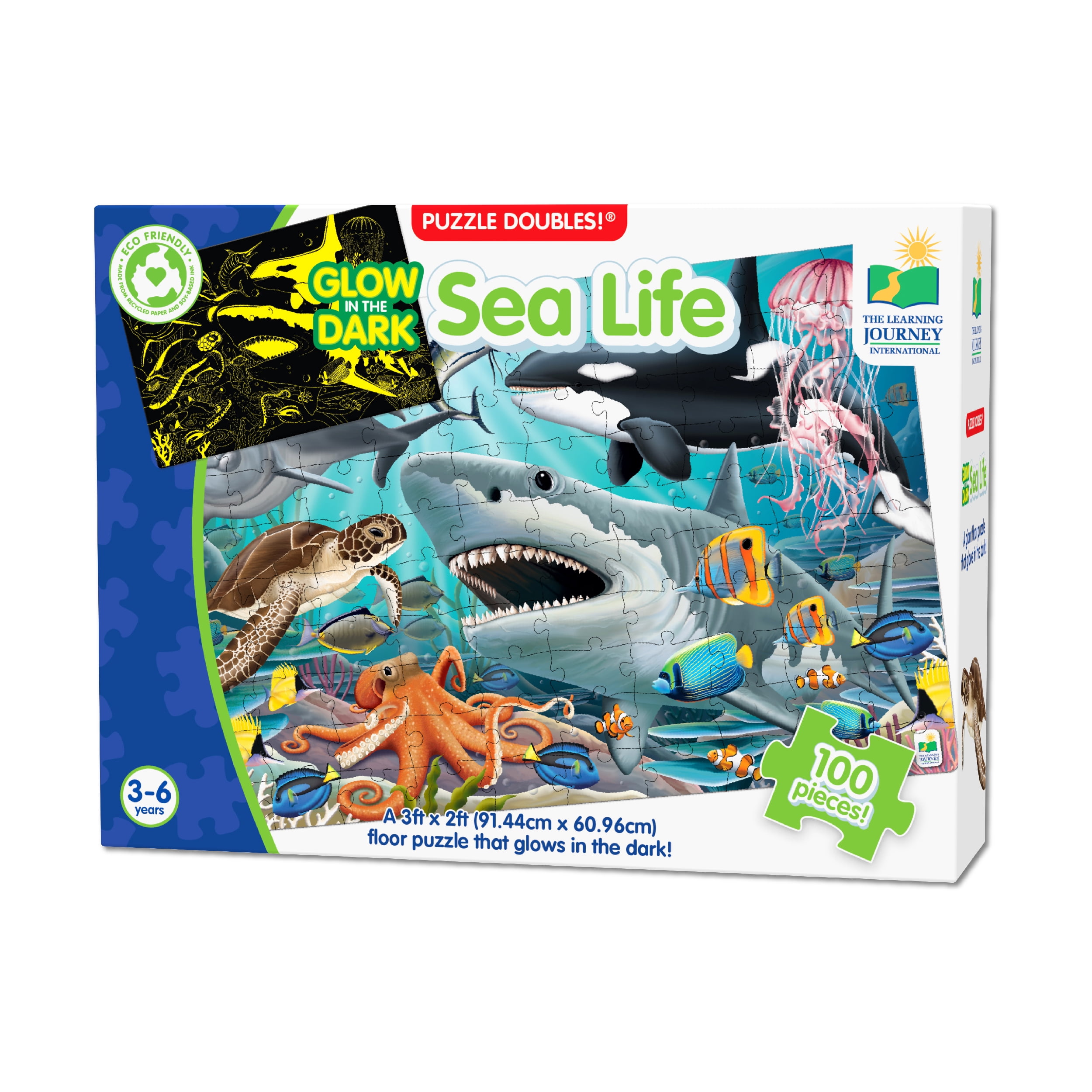 The Learning Journey Puzzle Doubles! - Glow in the Dark Wildlife