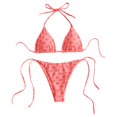thumbnail image 6 of DHFJKG Women Bikini Swimsuits 2 Piece Sets Halter Triangle Side Tie Reversible Bathing Suit With Thong Bottoms Stylish Beachwear, 6 of 6