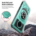 thumbnail image 6 of Compatible Case for Nokia C200 Case with Tempered Glass Screen Protector [Military Grade] Ring Car Mount Kickstand Shockproof Hard Phone Case - Teal, 6 of 7