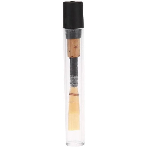 Caña de oboe Cañas de oboe de dureza media Piezas de instrumentos de viento de corcho de caña de oboe hechas a mano con fundas de almacenamiento (1 unidad)