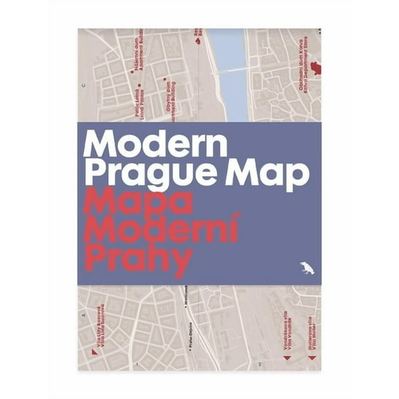 Blue Crow Media Architecture Maps Modern Prague Map, (Paperback)