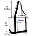 thumbnail image 3 of DALIX Happy Easter Womens Classic Premium Embroidered Tote Bag in Black, 3 of 6