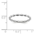 thumbnail image 5 of White Sterling Silver Ring Band Stackable Expressions Rhodium Rice, 5 of 5