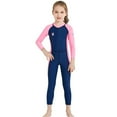 thumbnail image 3 of Traje de baño de cuerpo completo para niños Niñas Niños Protección UV de manga larga, 3 of 8