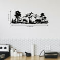 thumbnail image 4 of ESTART Mountain Forest Metal Wall Decor Deer and Bear Wall Art Woodland Rustic Animal Hunting for Living Room Bedroom Bathroom, 15.7 x 5.7 inch, 4 of 10