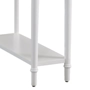 Leick Home 20017-WT Coastal One Drawer Narrow Side Table with Shelf, Orchid White