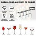 thumbnail image 4 of YOPTOP 4PCS Wine Glass Hanging Rack 11.8 Inch Wine Glass Holder Wall Mounted Under Cabinet Iron Wire Glasses Storage Hanger Organizer for Kitchen Bar Stemware, 4 of 8