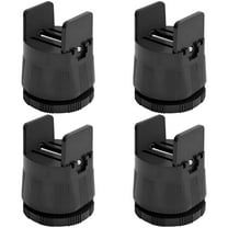 4PCS Adjustable Furniture Risers, Heavy Duty Chair Height Extenders, 2.36" to 3.15" Leg Lifts with Clamp Design, Black Plastic Bases for Tables, Sofas, Beds, Desks, Floor Protector Pads