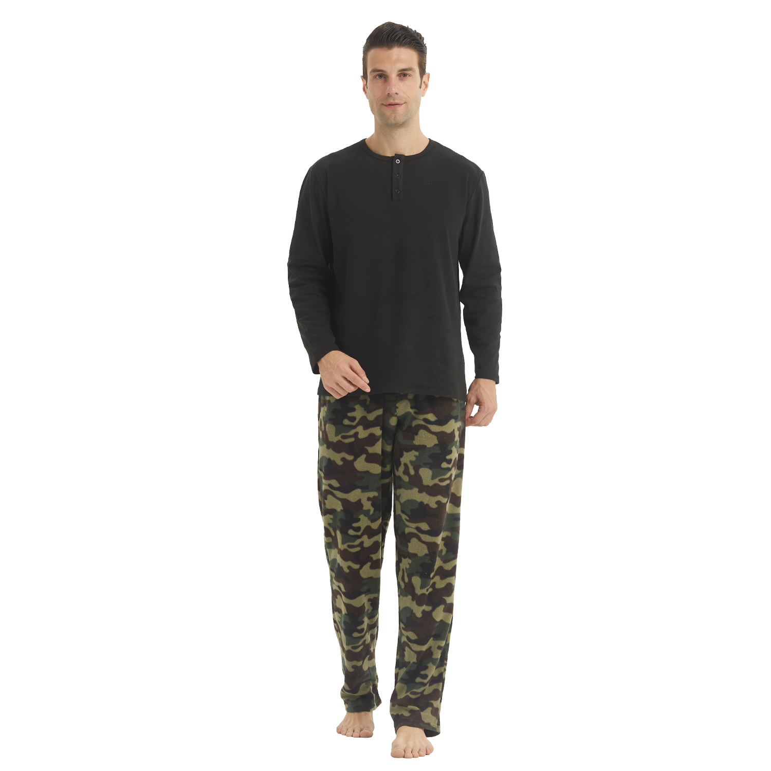 Combinaison à Carreaux En Flanelle Polaire Pour Homme – Pyjama Chaud D'hiver – Confortable Et Doux – Grandes Tailles Disponibles