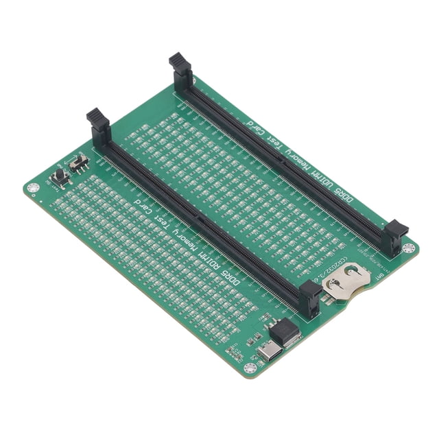 DDR5 Memory Tester, PCB Battery Powered Multipurpose DDR5 Memory Test Card for R DIMM U DIMM Memory