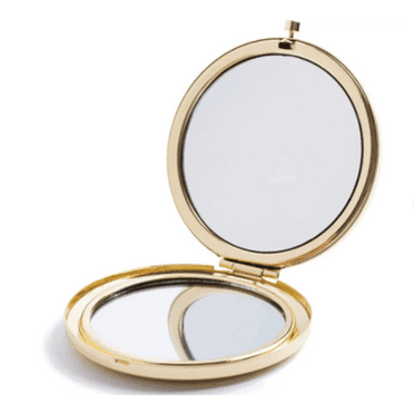RAGUPEL 1Pc Compact Mirror, Mini Mirror with Gold Finish, Folding Portable Pocket Mirror
