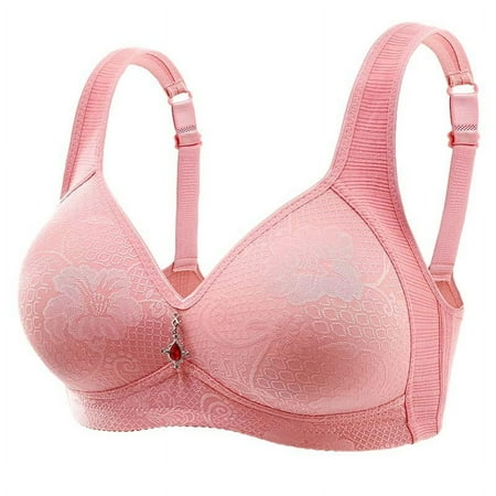 SMihono For Women Best Bra Womens Lace Bras Adjustable Medium Support Minimizer Bras No Underwire Breathable Supportive Bras Red M US(8)