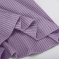 thumbnail image 6 of VSSSJ Women's Long Sleeve Simple Versatile Pullover Sweaters Turtleneck Slim Fit Solid Color Ribbed Knitted Classic Sweater Tops Purple XL, 6 of 8