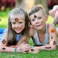 thumbnail image 4 of 10 piezas/juego de pegatinas de Halloween, pegatinas de tatuajes faciales y de mano, suministros de fiesta, regalo para niños, niñas y adultos, bonitas pegatinas de Halloween, divertidos, 4 of 5