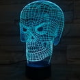 thumbnail image 3 of Luz nocturna 3D con calavera de Halloween, lámparas de colores de bajo consumo, 3 of 5