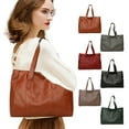 thumbnail image 1 of Bolso de hombro informal de PU para mujer | Bolso de mano a la moda con correa ajustable | Bolsa bandolera para trabajo, salidas informales, fiestas de viaje, playa | 1 bolsa 34x28x12cm, 1 of 6