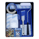 thumbnail image 1 of Kit Para Pintar Profesional Anti Goteo Corona Charola Rodillo Felpa Microfibra Brocha Sintética Mini Felpa Esponja Cinta Masking Tape Plástico Protector Paquete Juego Accesorios Pintura Paredes Casa, 1 of 4