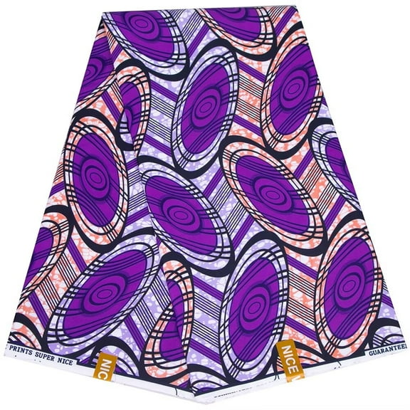 BintaRealWax Africa new 6 yards polyester fabric Batik printing process Can be used for handmade, DIY clothing,Multi purpose fabric