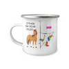 94th Birthday Unicorn Camper Coffee Mug - Other 94 Year Olds Me Unicorn Coffee Mug -12 Oz Stainless Steel Enamel Finish White Camper Coffee Mug