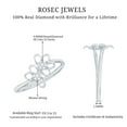 thumbnail image 5 of Rosec Jewels Twin Floral Promise Ring for Women - Natural Diamond Ring (HI-SI Quality), 925 Sterling Silver, US 7.50, 5 of 8