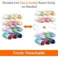 thumbnail image 3 of Lifewit Stackable Water Bottle Organizer for Cabinet, Freezer, Pantry - Plastic Cup Holder, Wine Racks for Kitchen Tabletop Storage, Cupboard, Office - Pack of 4, Each Rack Holds 3 Containers, 3 of 8