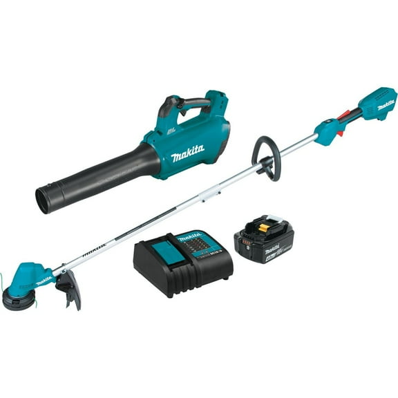 Makita XT287SM1 18V LXT Brushless Lithium-Ion 13 in. Cordless String Trimmer/ Blower Combo Kit (4 Ah)