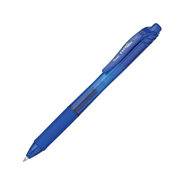 EnerGel-X Gel Pen, Retractable, Fine 0.5 mm Needle Tip, Blue Ink, Translucent Blue/Blue Barrel, Dozen EnerGel-X Gel Pen, Retractable, Fine 0.5 mm Needle Tip, Blue Ink, Translucent Blue/Blue Barrel, Dozen