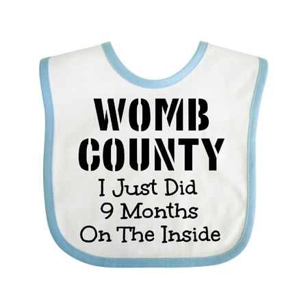 

Inktastic Womb County I Just Did 9 Months on the Inside Gift Baby Boy or Baby Girl Bib