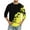 Yellow, variant on ZCFZJW Mens Color Block T-Shirts Big and Tall Regular Fit Casual Summer Hlaf Sleeve Round Neck Graphic Tees Shirt Trendy Holiday Vacation Beach Tops Army Green M
