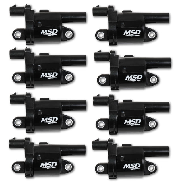 Msd Ignition 82688 Blaster à Bobine d'Allumage Gen V, Paquet à Bobine Tour Simple, Rond, Noir, Ensemble de 8